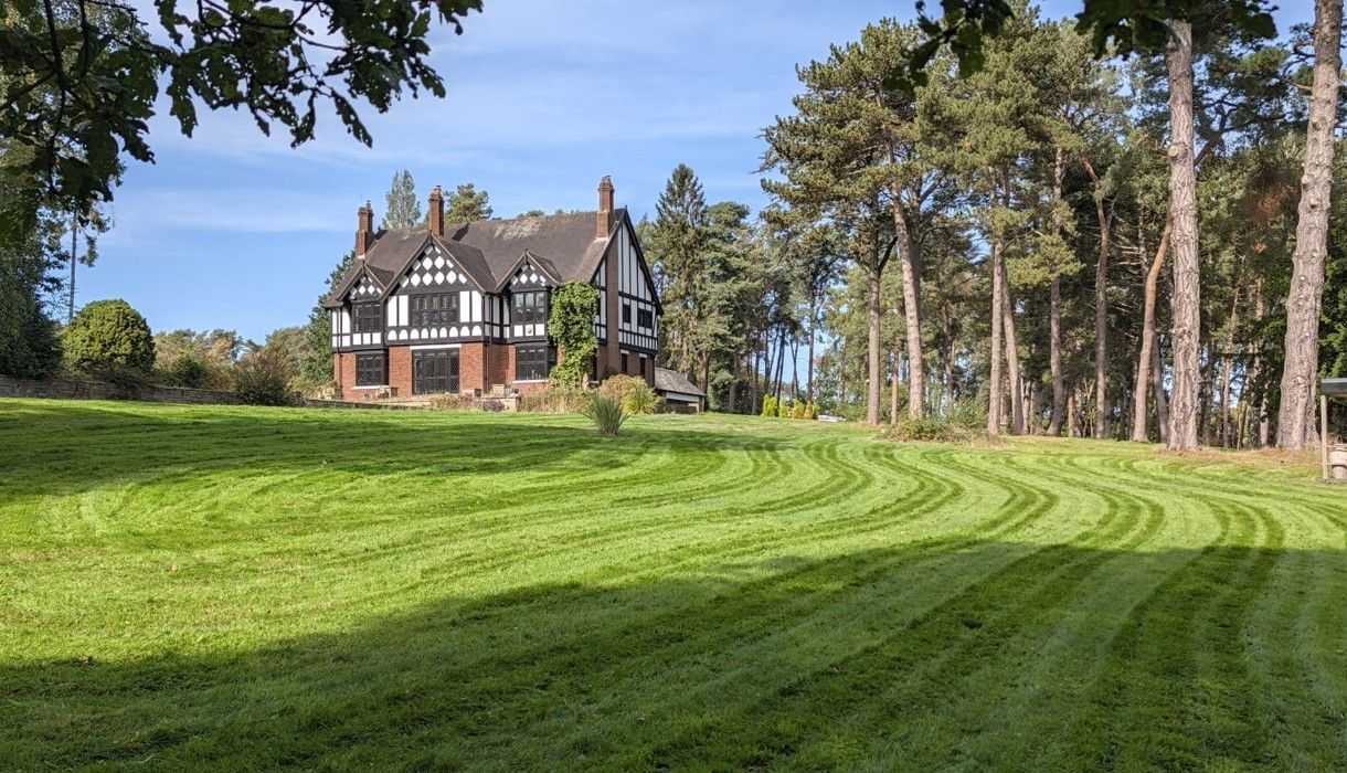 Striped grass on 5 acre domestic site